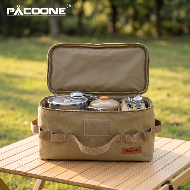 Camping Cooking Books - Borsa Portaoggetti Portatile PACOONE per Campeggio,