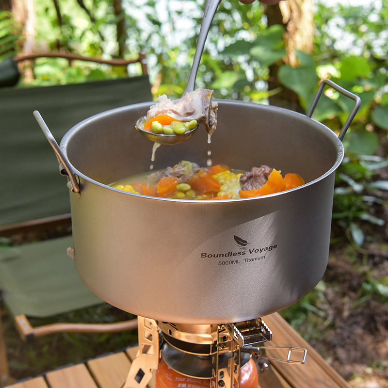 Camping Cooking Books - Boundless Voyage Titanium Pot 5.0L pentola