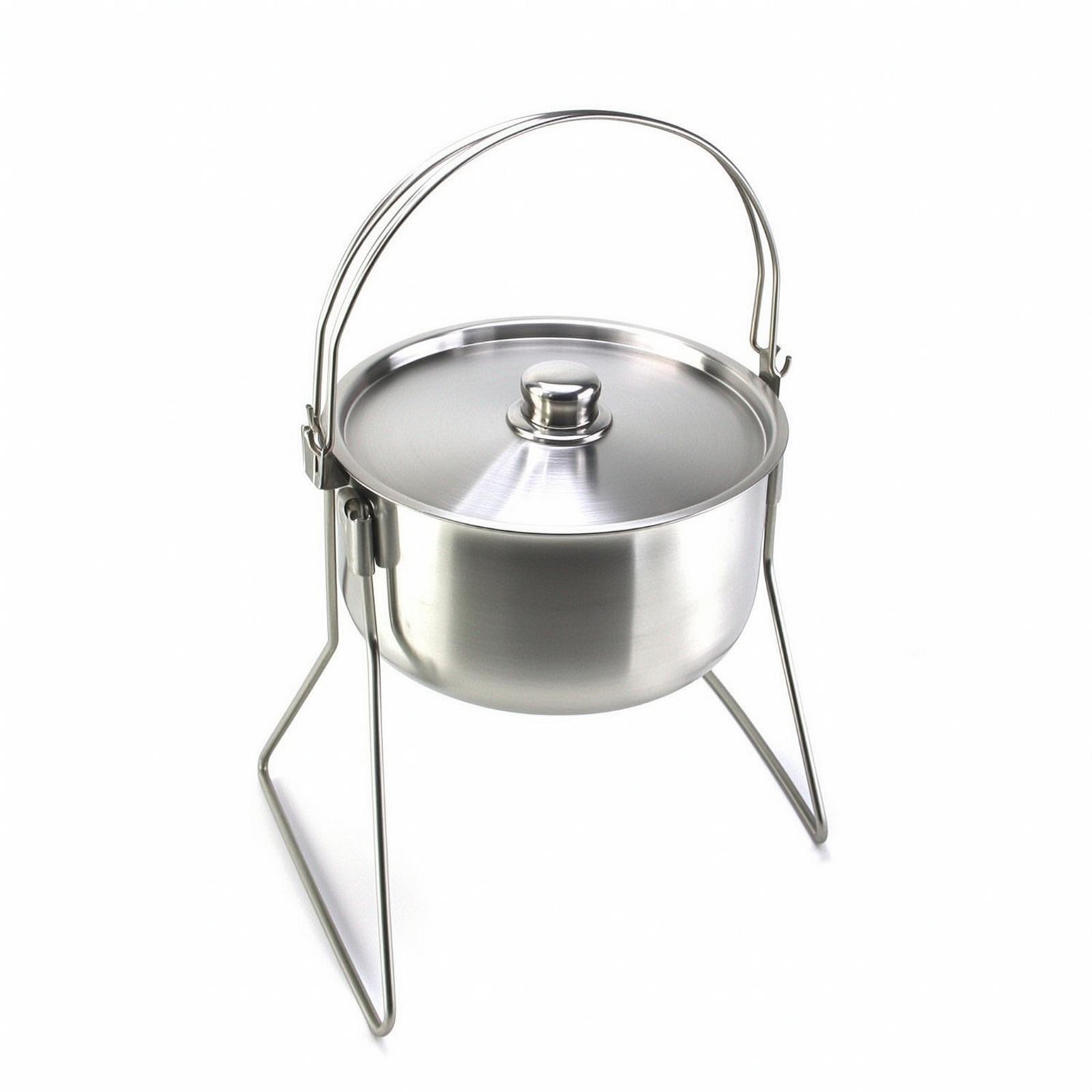 Camping Cooking Pot Tripod - Pentola con Supporto a Treppiede in