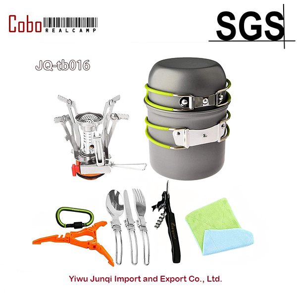 Camping Cooking Pot Tripod - 12-17 pz campeggio pentole fornello Stand