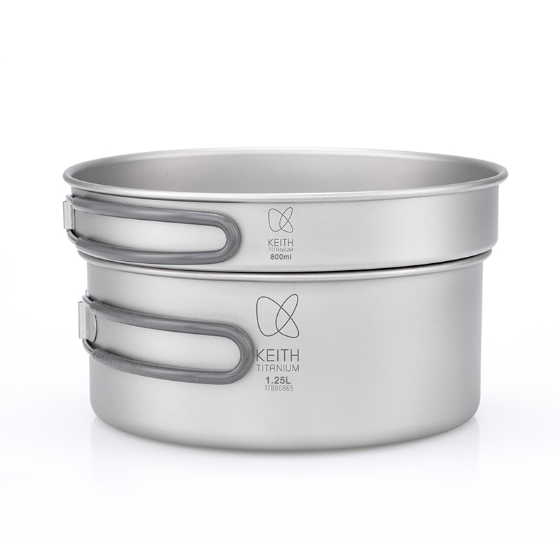 Camping Cooking Books - Set di pentole in titanio puro