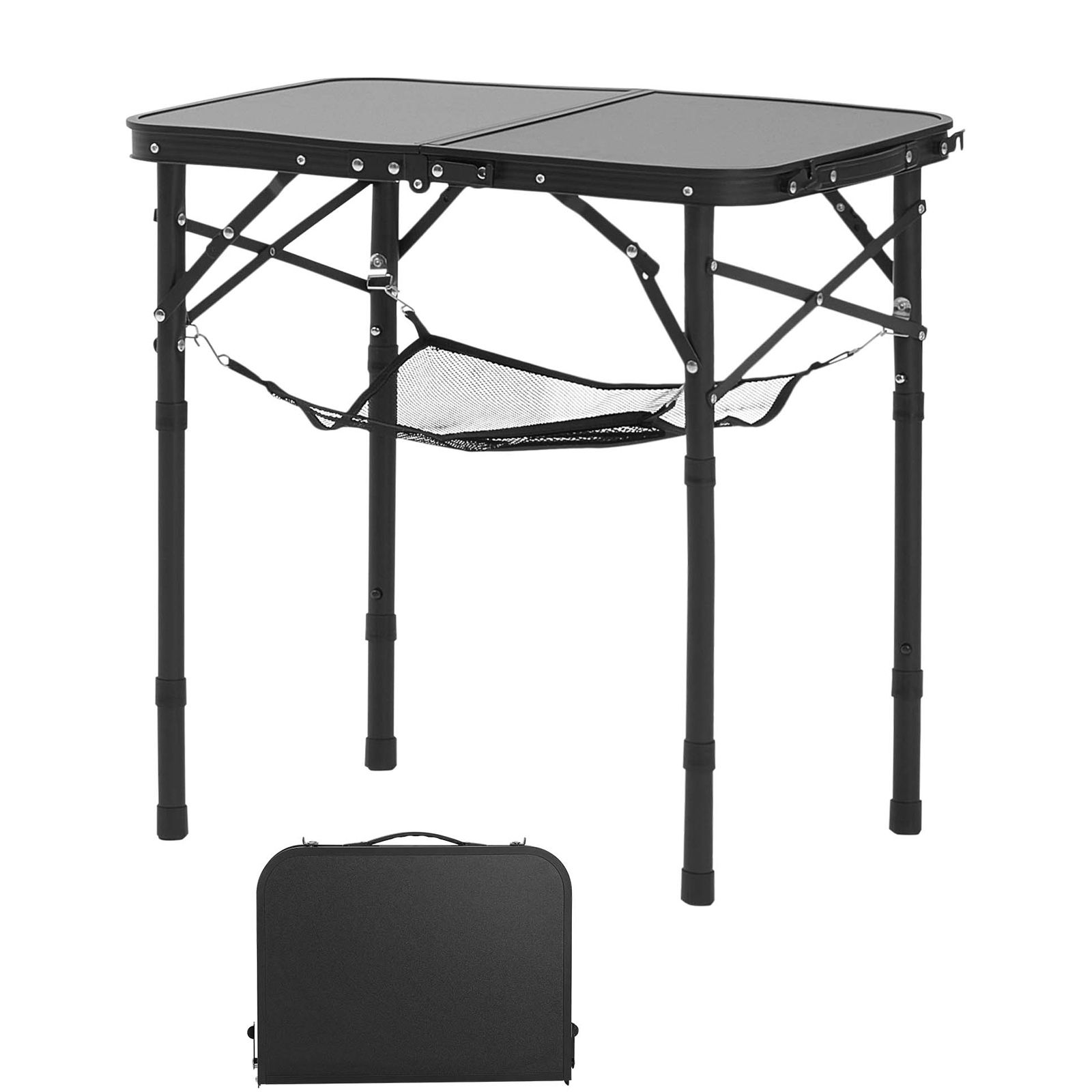 Camping Outdoor Cooking Table - Tavolo da Campeggio Pieghevole, Altezza Regolabile,