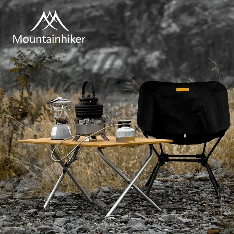 Camping Cooking Portable - MOUNTAINHIKER Tavolo Pieghevole in Bambù 2/3,