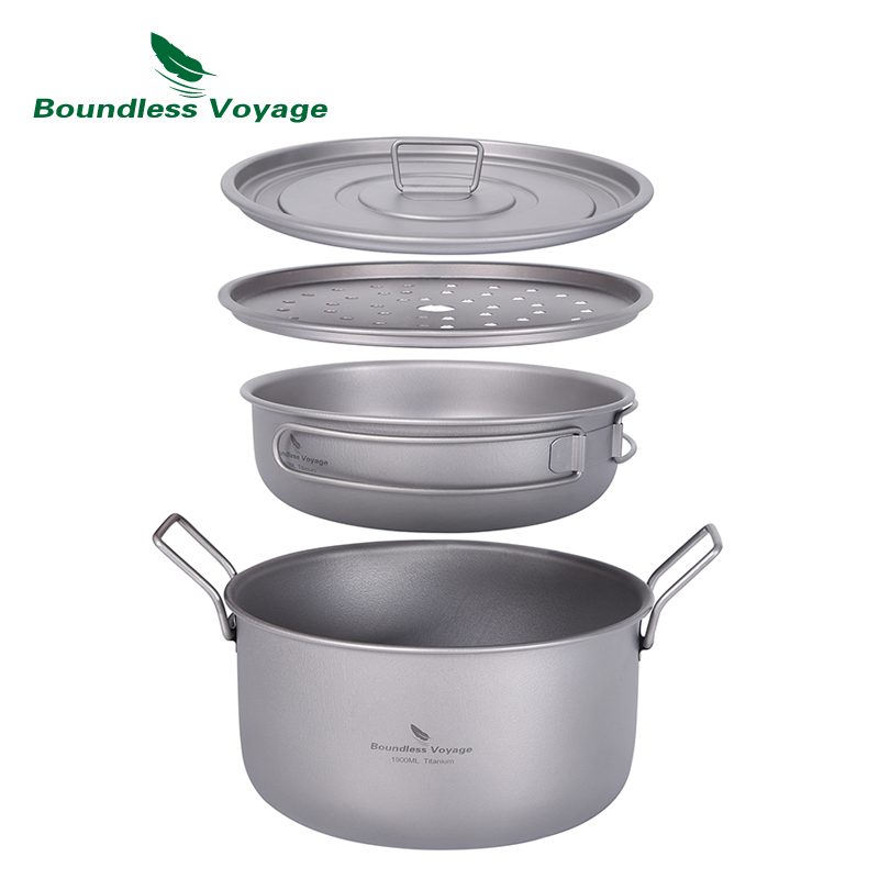 Camping Cooking Books - Boundless Voyage Camping Pentola da cucina
