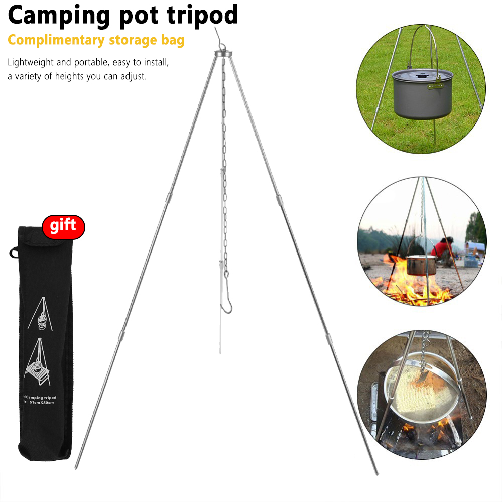 Treppiede da campeggio per fal - Camping Cooking Pot Tripod recensione e prezzo