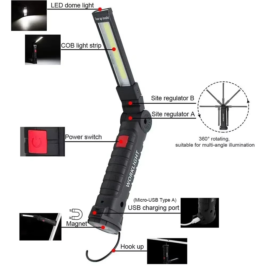 Torcia LED portatile con ganci - Camping Cooking Portable recensione e prezzo