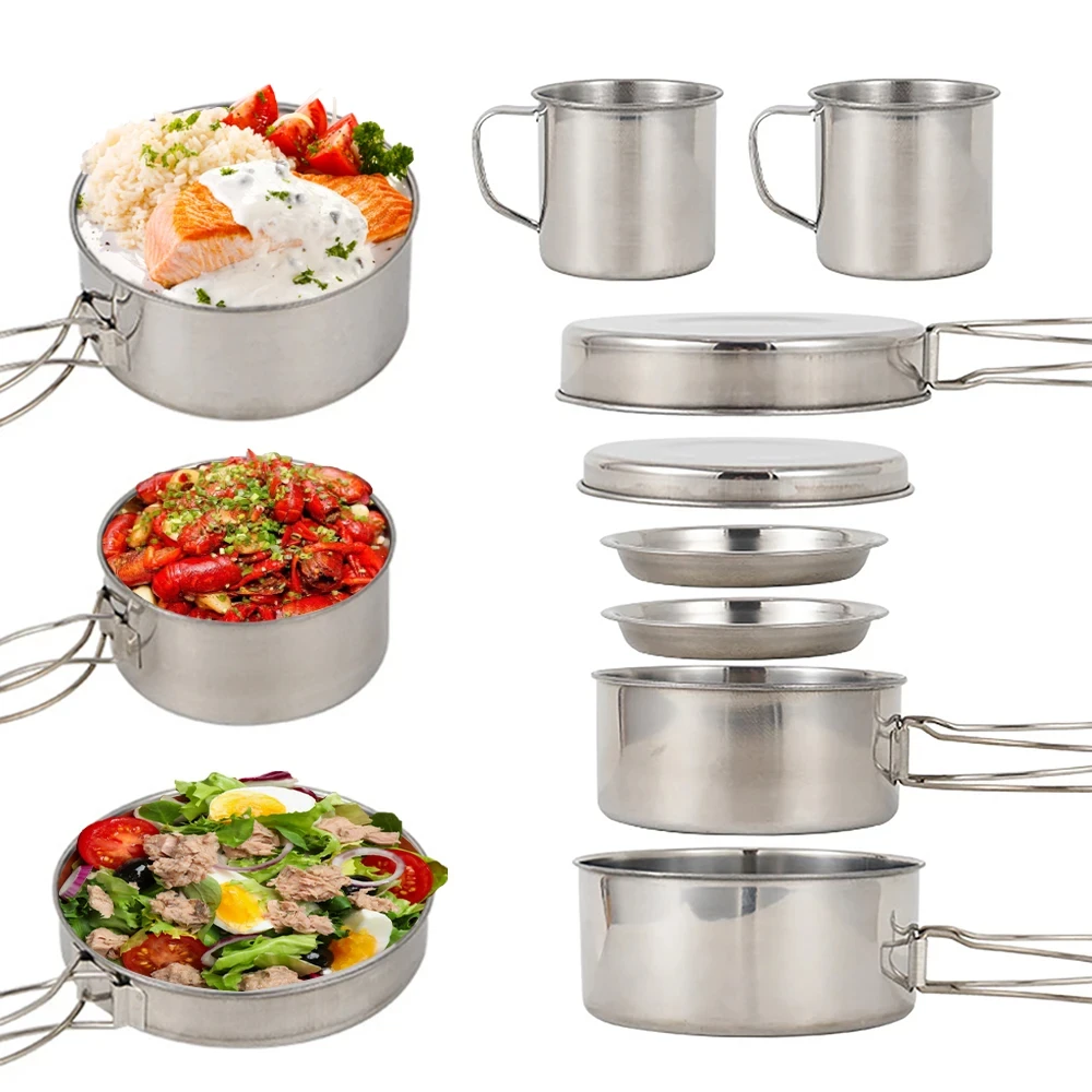 8 pezzi/set pentole da campegg - Camping Cooking Utensil Set recensione e prezzo