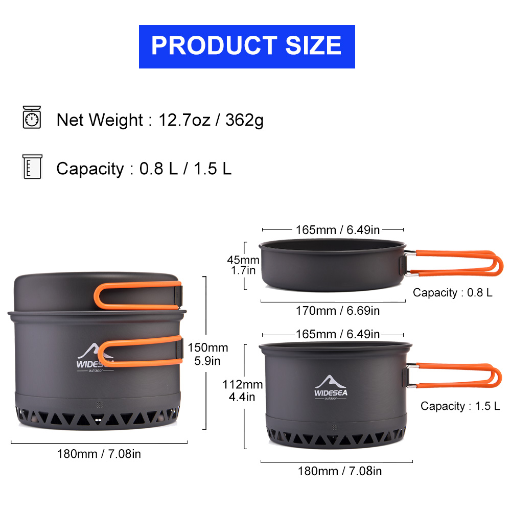 Widesea Pentola da campeggio 1 - Camping Cooking Bundle recensione e prezzo