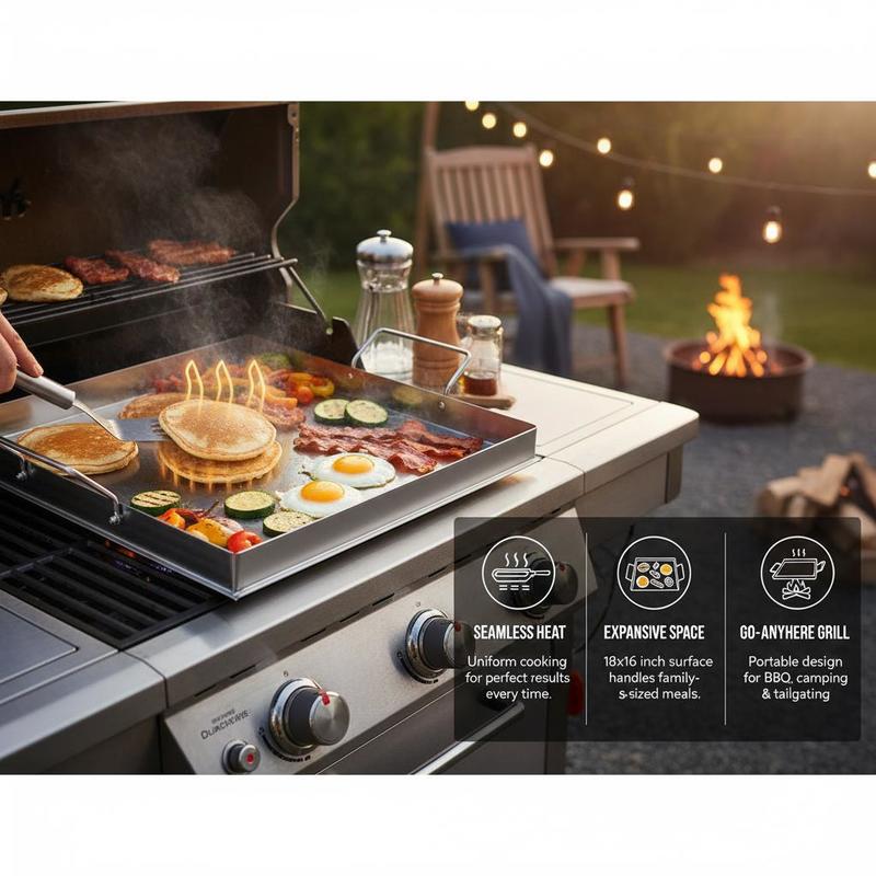 Piastra universale piatta 18x1 - Camping Cooking Books recensione e prezzo