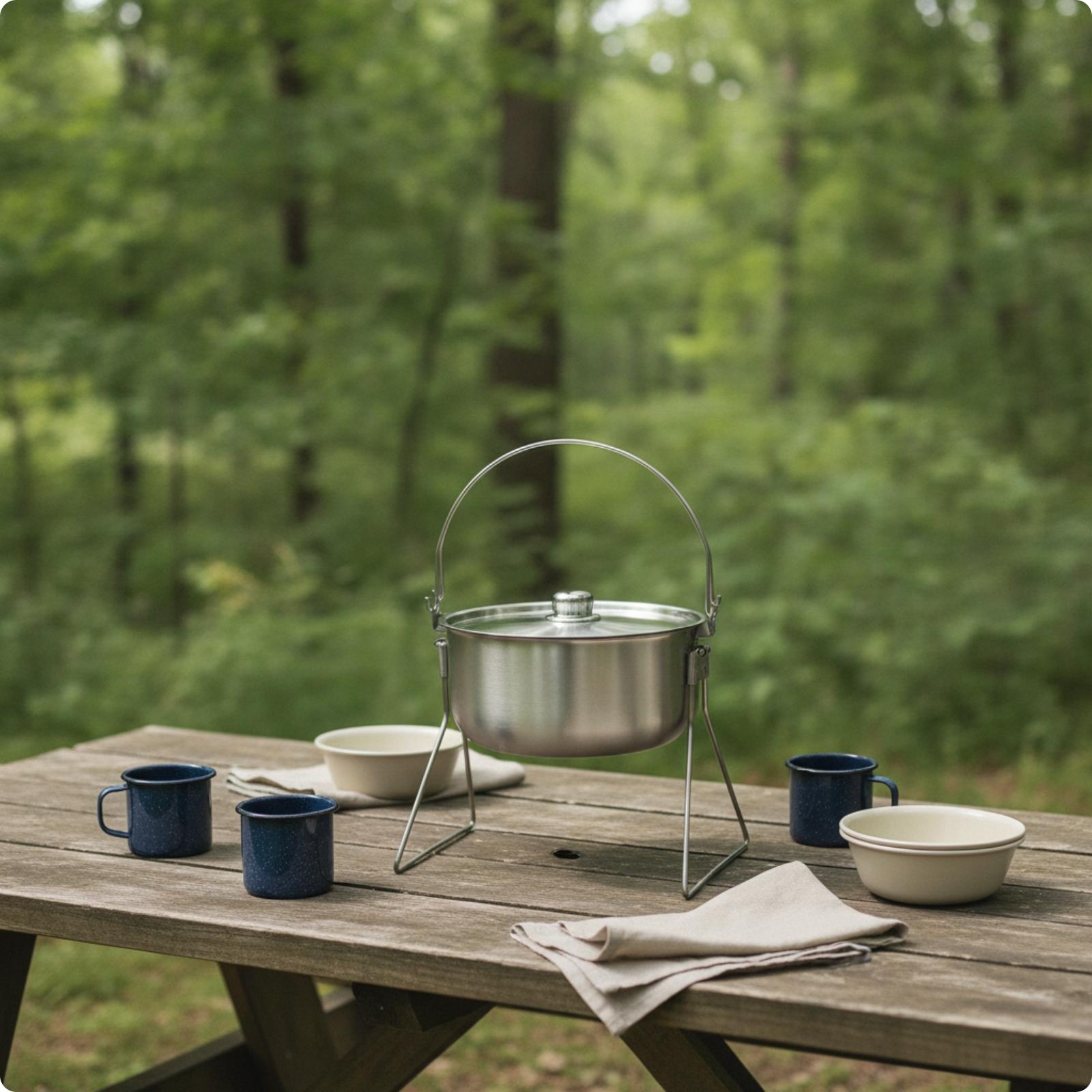 Pentola con Supporto a Treppie - Camping Cooking Pot Tripod recensione e prezzo