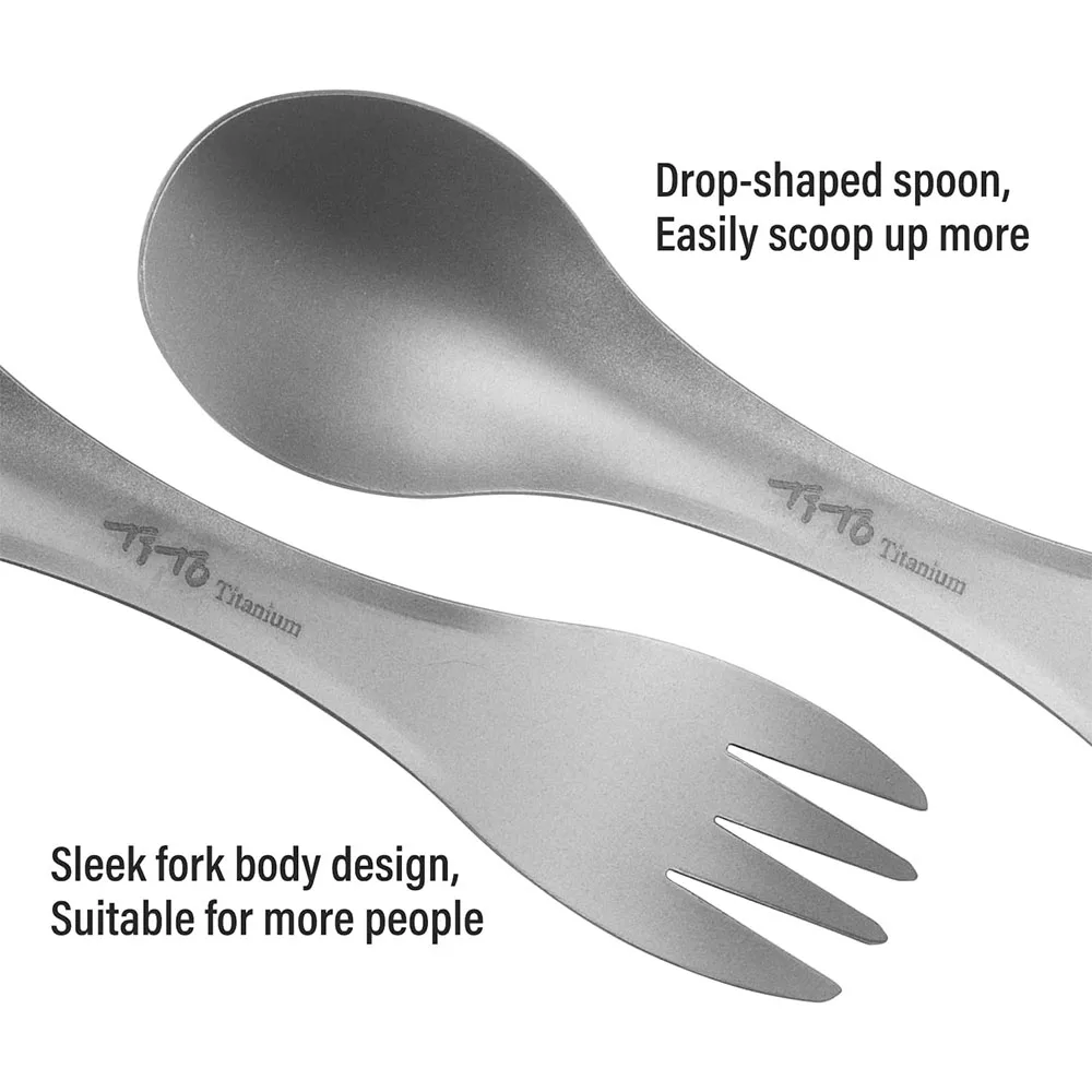 Cucchiaio 2 in 1 Spork in tita - Camping Cooking Books recensione e prezzo