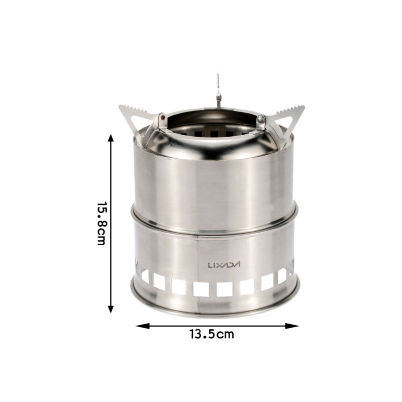 Lixada stufa a legna in acciai - Camping Cooking Windshield recensione e prezzo
