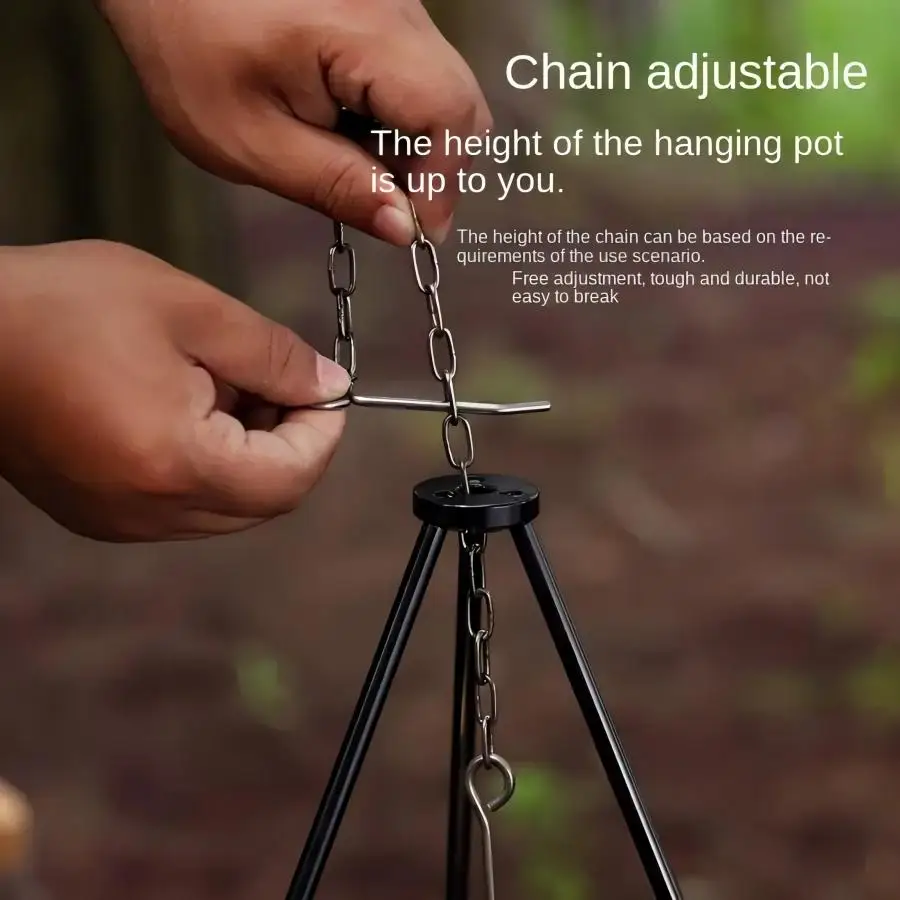 Treppiede per falò da esterno  - Camping Cooking Pot Tripod recensione e prezzo