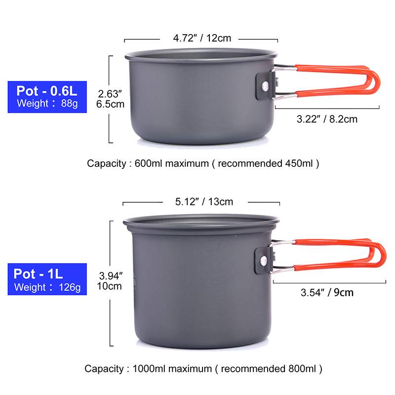 Widesea Set di pentole da camp - Camping Cooking Utensil Set recensione e prezzo