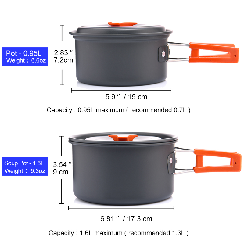 Widesea Set di pentole da camp - Camping Cooking Utensil Set recensione e prezzo
