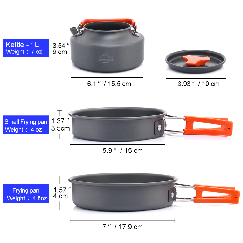 Widesea Set di pentole da camp - Camping Cooking Utensil Set recensione e prezzo